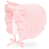 JELLYTREE Baby Hat Bonnet Toddler Girls Fashion Princess Ruffle Muslin Lining Cap Infant Lacy Beanie, Pink, M